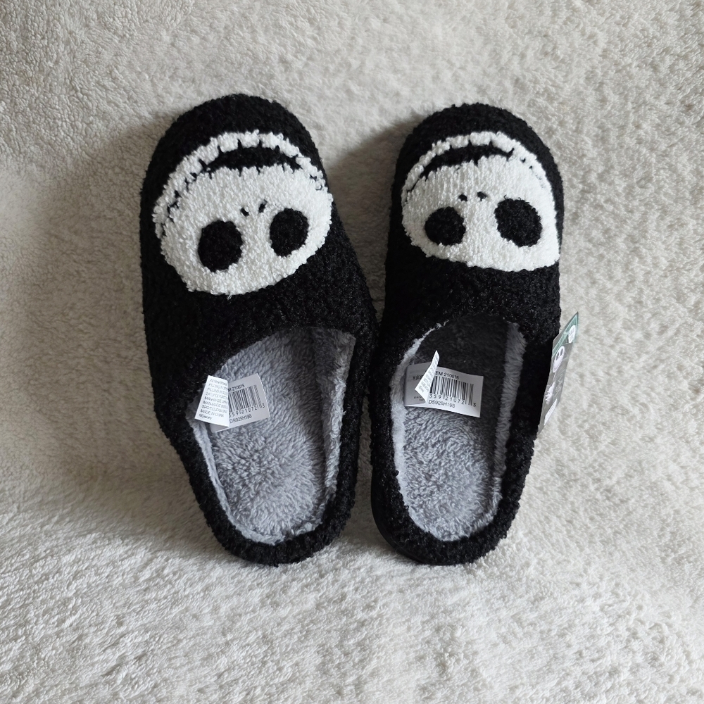 NWT The Nightmare Before Christmas Jack Skellington Disney Plush Slippers Adult